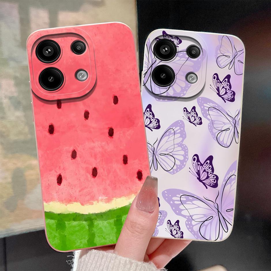 Case For Redmi Note13 13Pro 13 Pro+ Oil Painting Flower Anti-fall Minimalist Protector For Xiaomi Redmi Note 13 Pro Plus Funda