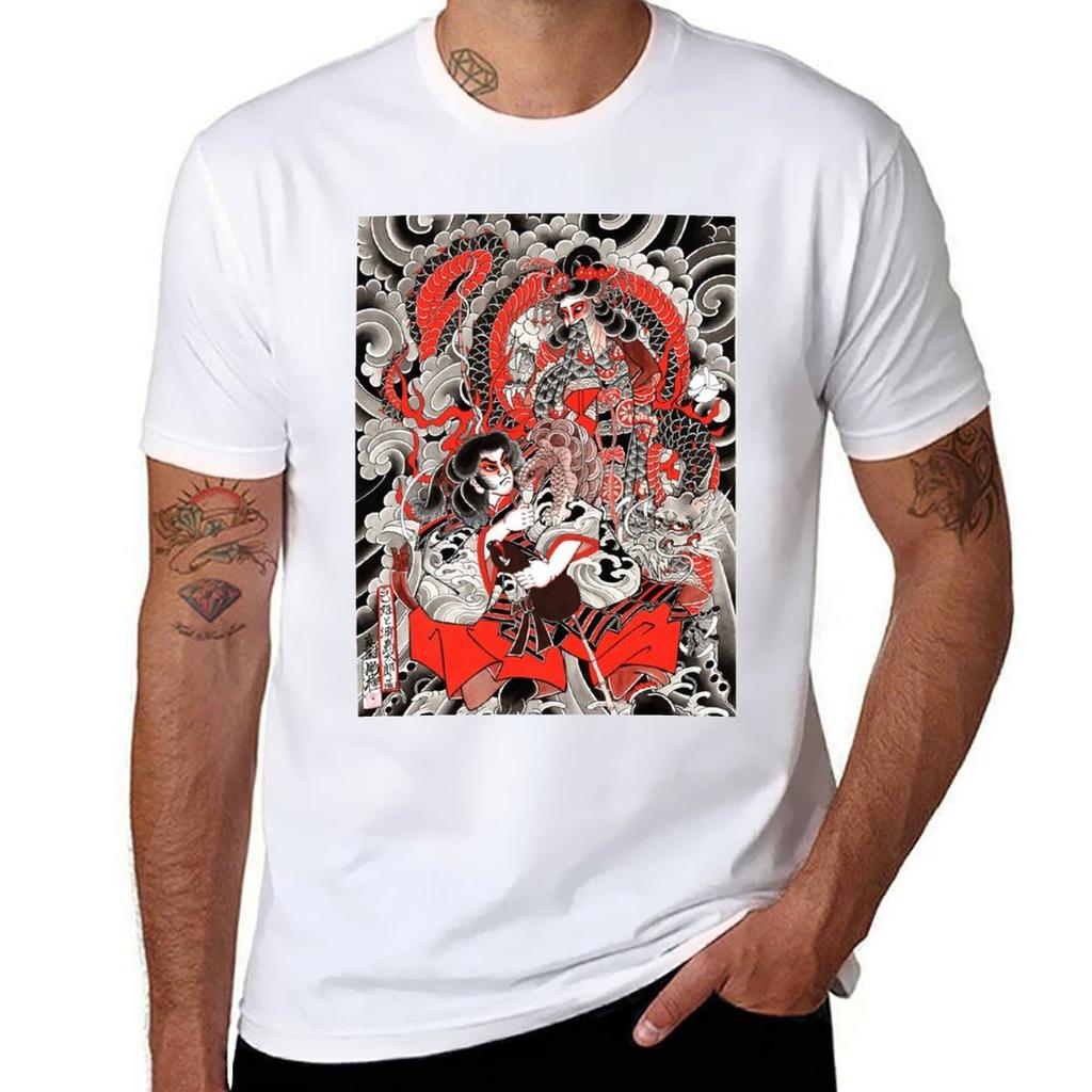 Otohime And Urashima Tarot Tshirt Fashion Print Casual Short Sleeve