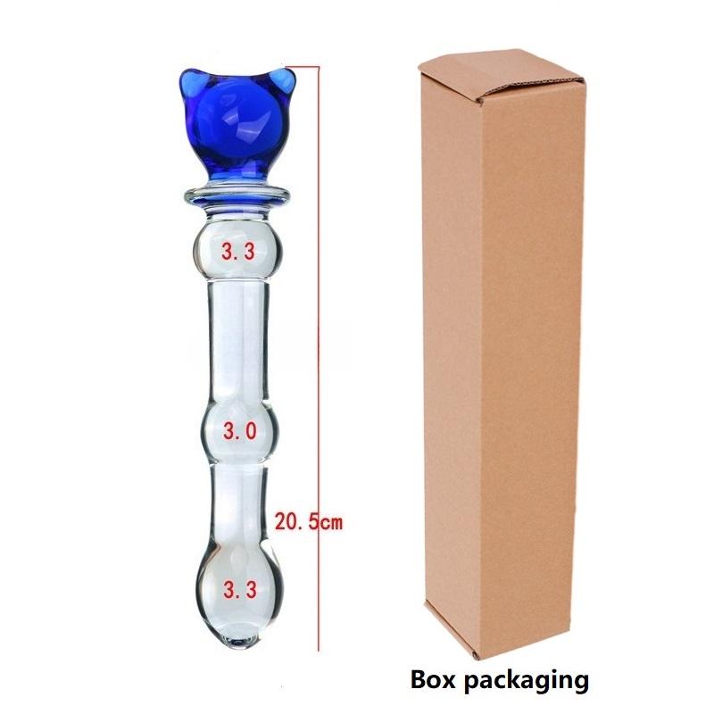 Glass Crystal Dildo Anal Plug Lesbian Sex Toy Vaginal Clitoral Stimulation Stick Smooth Sex Product For Female Masturbation