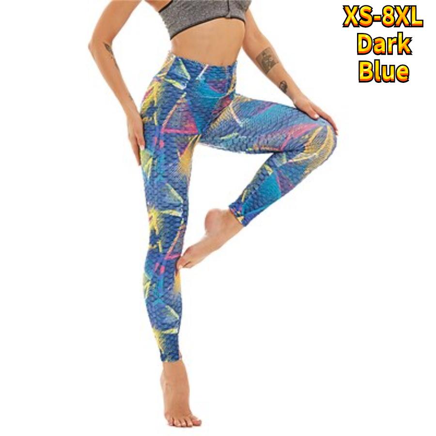 Womens Yellow Lemon Prints Stretch Yoga Leggings Fitness Running Gym Sports Active Pants