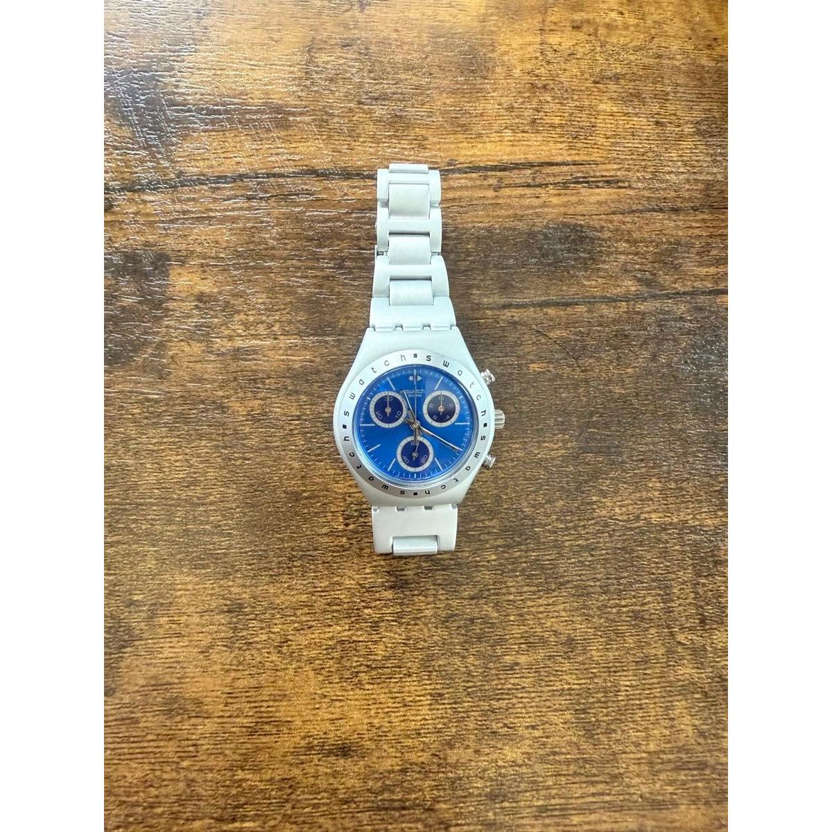 Used swatch IRONY watch silver aluminum