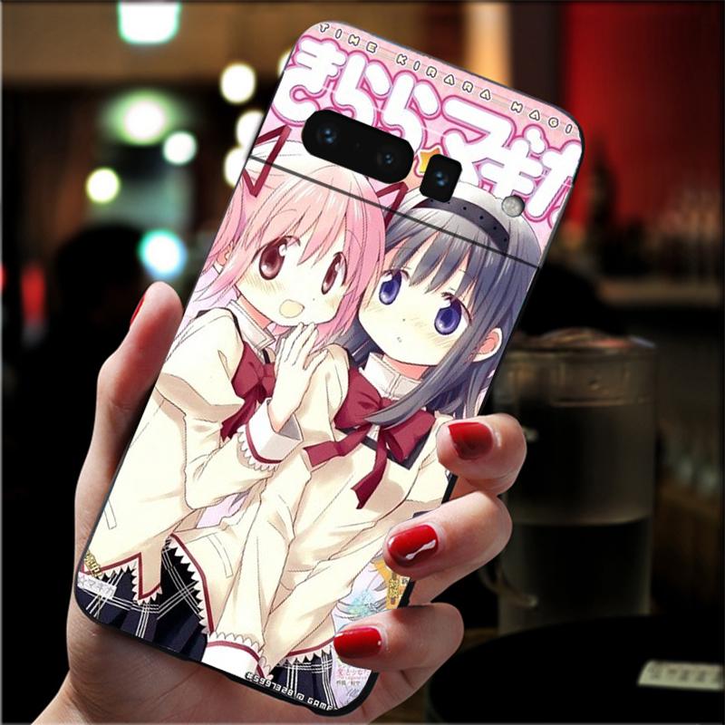 For Google Pixel 10 9 Pro XL Silicone Phone Soft Case For Google Pixel 9A 8A 7A 6A 5 Cover Shell Puella Magi Madoka Magica