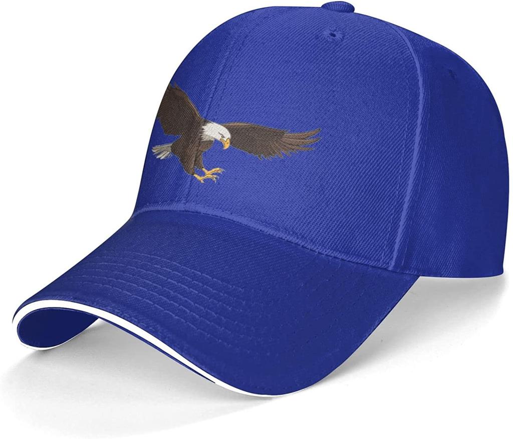 Eagle Baseball Cap Trucker Hat Sun Caps Outdoor Sports Hats Running for Teenager Men Women Unisex Black White Snapback Hat