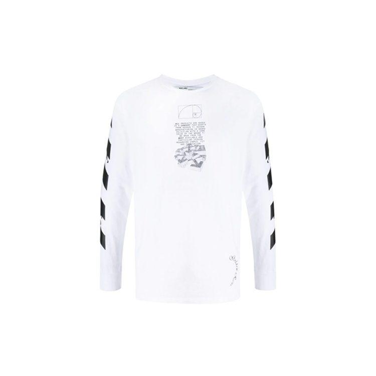 T-shirt in Cotone con Stampa Arrows Dripping OFF WHITE OMAB001R201850050110