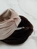 LALA Velvet Knot Wide Hairband - Brown