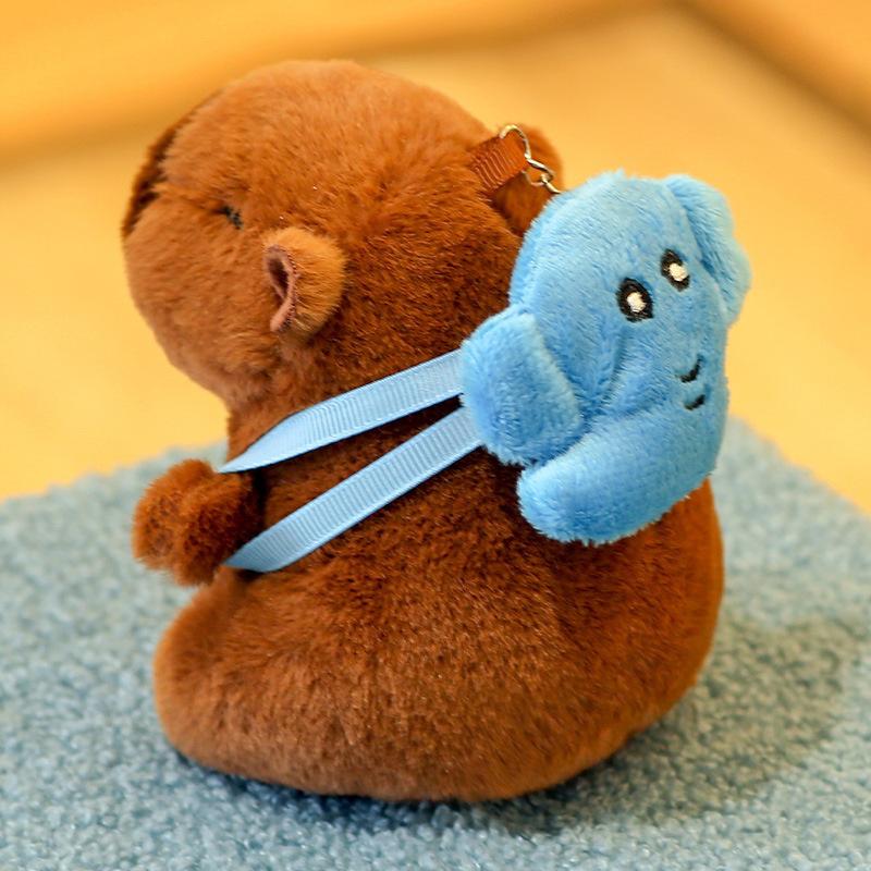 Capybara Keychain Bagpack Pendant Hanging Ornament Capibala Ornament Car Accessories Gift for Kids Guests Baby Shower Gifts
