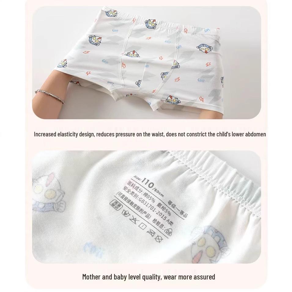 Girls' Antibacterial Cotton Boxer Briefs - Comfortable, A-Grade, No Fluorescent