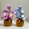 Versatiles Home Accent Crochet Valley Potted Plant LED Night Lights Suitable for Living Room or Stable