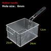 Stainless steel frying basket net French fries basket frame square oil  control  basket dense frying screen