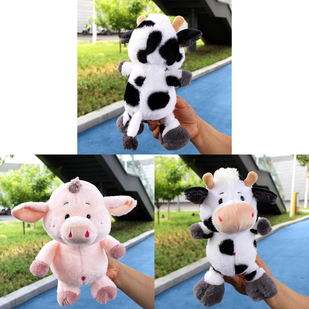 Plush Cow Toy With Pp Cotton Filling Soft Animal Pillow For Kids Gift