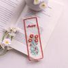 1Pcs Floral Embroidery Rectangular Bookmarks Creative Transparent Organza Bookmarks Office School Supplies Cute Student Gift