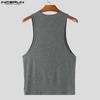 INCERUN Men Summer V Neck Sleeveless CasualThin Gym Sport Tank Tops