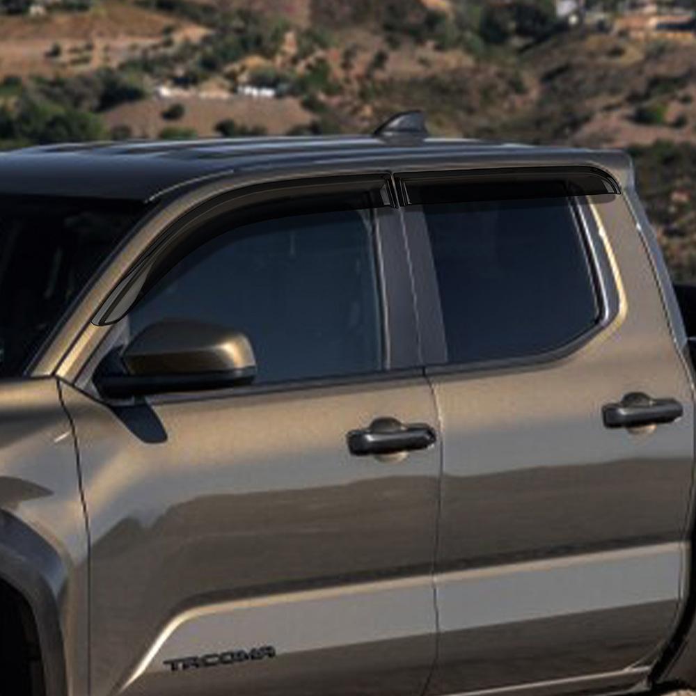 For Toyota Tacoma 2024 Car Window Rain Eyebrows Rain Proof Window Strips Tacoma 2024 Sunshade