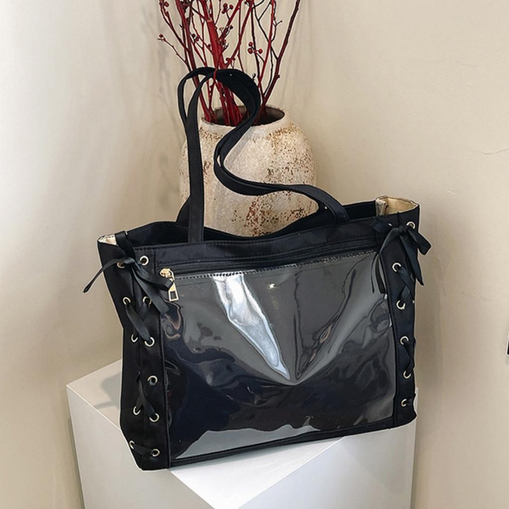 Japanese Shoulder Bag Bow Ribbon Handbag Transparent Crossbody Bag DIY Comic Conventions Badge Doll Ita Bag for Women Tote Bags