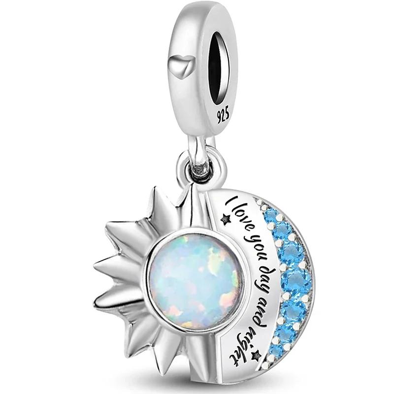 Copper Moon Cross Multicolor Love Heart Series Charms Bead Diy Bracelet Making Gift Of High Quality Fine Jewelry