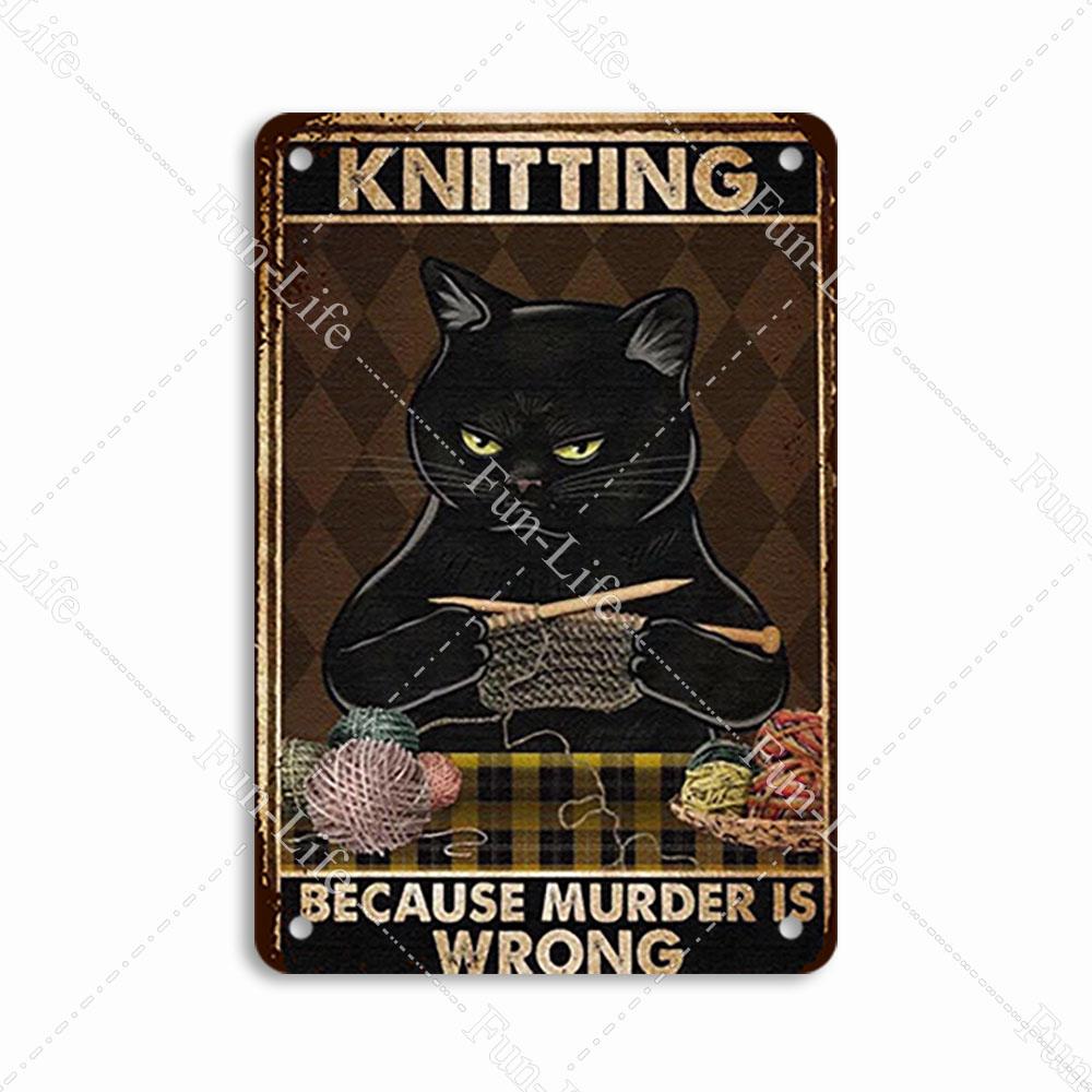 Vintage Cat Metal Sign Poster, Home Decor, Retro Animals Tin Sign, Living Room, Pet Shop, Bar, Hotel, 20x30cm