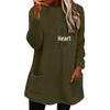Autumn/Winter Women's Paw Print Double-sided Fleece Sweatshirt with Pockets