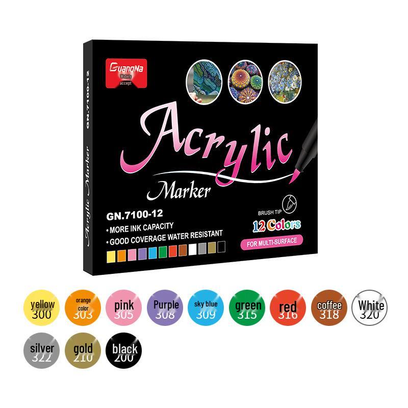 7100 Soft Head Acrylic Water-Based Paint Marker, 100 Colors for Graffiti & Journal Art