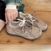 Pair of Shoelaces Retro Shoes Women's Autumn New Versatile Shoes Thin-soled Casual Sports Shoes