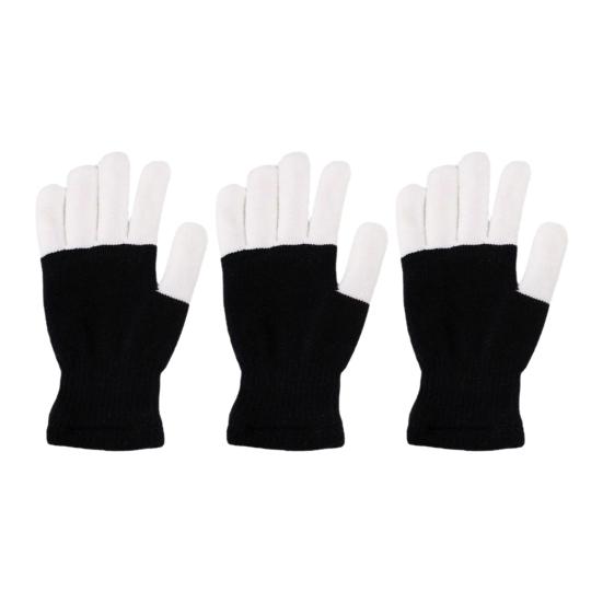 LED Rave Rukavice 7 Barev Svítící Prstové Rukavice pro Děti Dospívající Dospělé Zářící