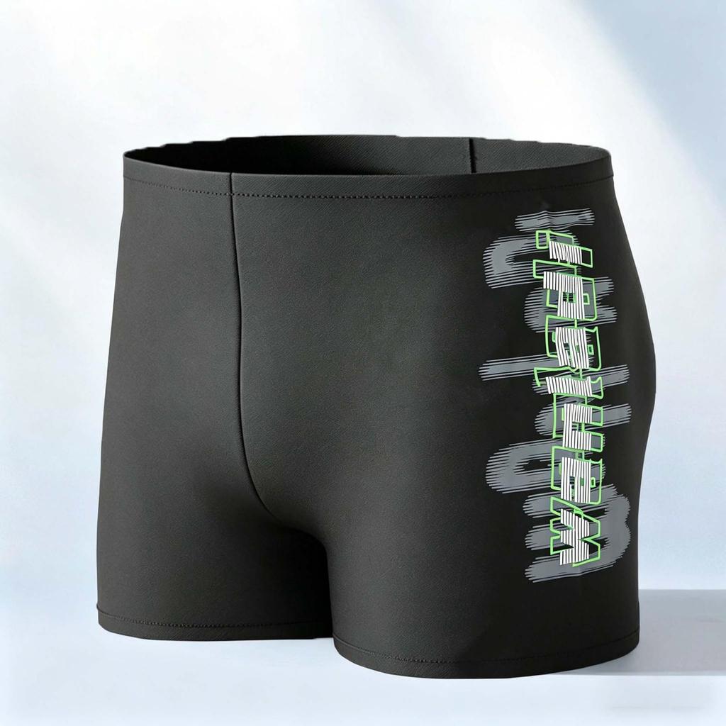 Schnelltrocknende Nylon-Badehose für Herren – Schlichte, modische Boxershorts für Thermalquellen und Wasserparks
