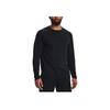 Under Armour Solid Crew Neck Pullover Sports Long Sleeve T-Shirt Men Tops Black 1378989-001