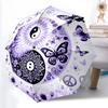 1pc Sturdy 8-Bone Auto Umbrella, Bagua Formation Butterfly Umbrella, Digital Printed, Foldable Umbrella for On-the-Go Outdoor Use