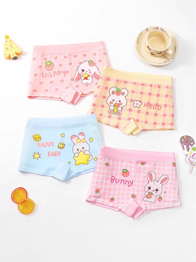 

Girls Antibacterial Cotton Boxer Briefs with Cute Cartoon Design M (15-24 jin)