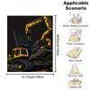 3D Excavator Print Flannel Throw Blanket Ultra Soft All Season Couch Bed Office Outdoor Gift