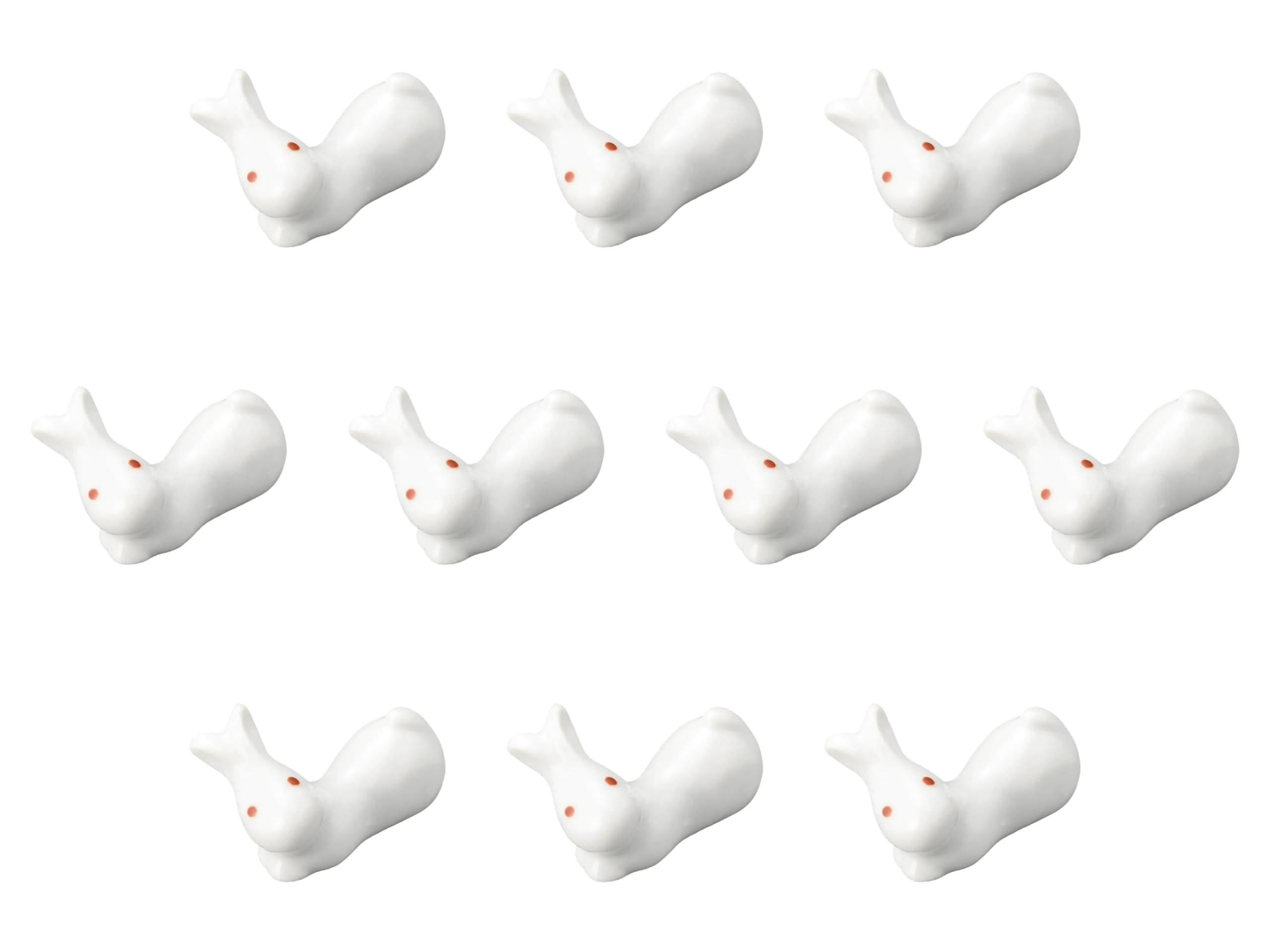 

Set of 10 Rabbit Chopstick Rests x Chopstick Rests by Setomonohonpo Red-Eyed [5.4 3cm]