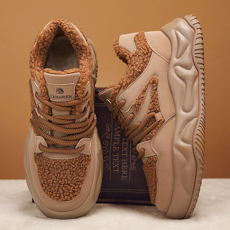 Cotton shoes men's winter velvet warm fashion platform men's board shoes versatile casual bread non-slip snow boots