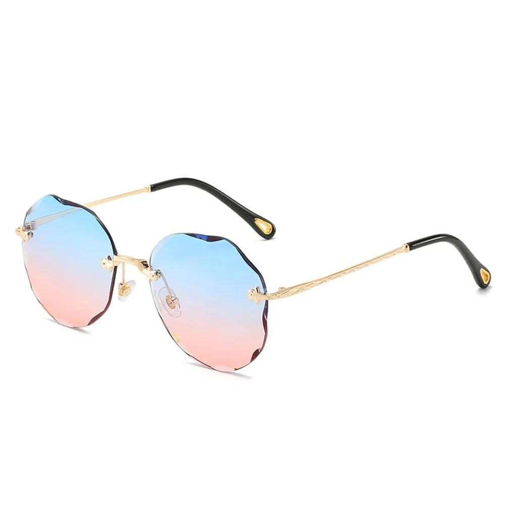 Rimless Diamond Cutting Lens Sun Glasses For Women - Ocean Shades