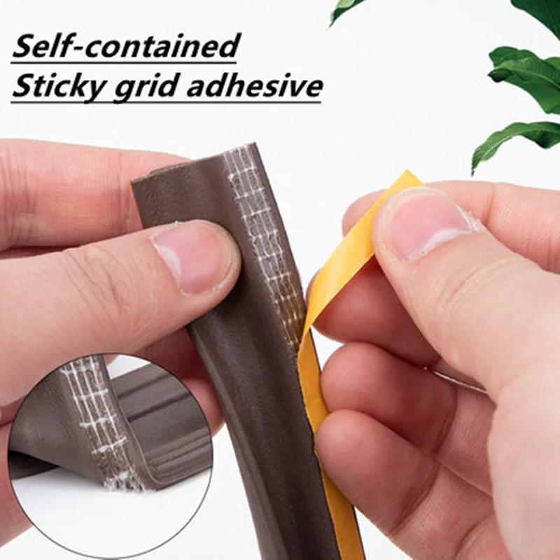 S Type Weather Stripping Self Adhesive window sealing strip Soundproof Foam Tape window Door Gap Filler Wrapped weatherstripping