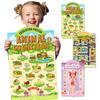 4 Sheets/Set Of Early Childhood Education Cartoons And Flip Charts For Children'S Animal Bodies Occupational Cognition Education