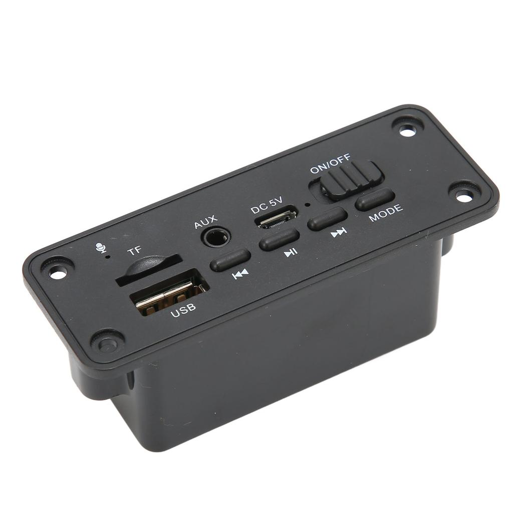 Bluetooth MP3 Decoding Board 2 X 3W Multifunctional Bluetooth 5.0 Module Player for MP3 Player Black