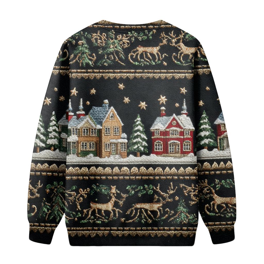 Men's Round Neck Fleece-Lined Thick Warm Sweatshirt