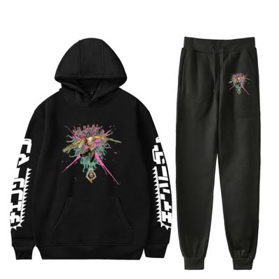 Anime Kettensäge Mann Druck Männer Frauen Sweatshirt Set Casual Hoodie + Hosen 2 stücke Set Übergroßen Pullover Mode Trainingsanzug Männer kleidung