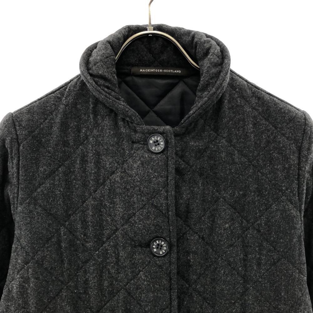 MACKINTOSH SCOTLAND Wool 100% Quilted Coat 34 Dark Gray Women Used