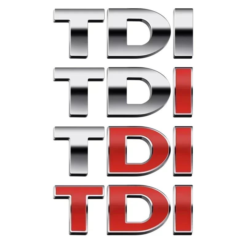 Hot 2025 New 3D Metal silvery TDI logo car rear Emblem sticker For Volkswagen POLO passat b5 b6 b7 golf 4 5 6 7 vw Tiguan Jetta