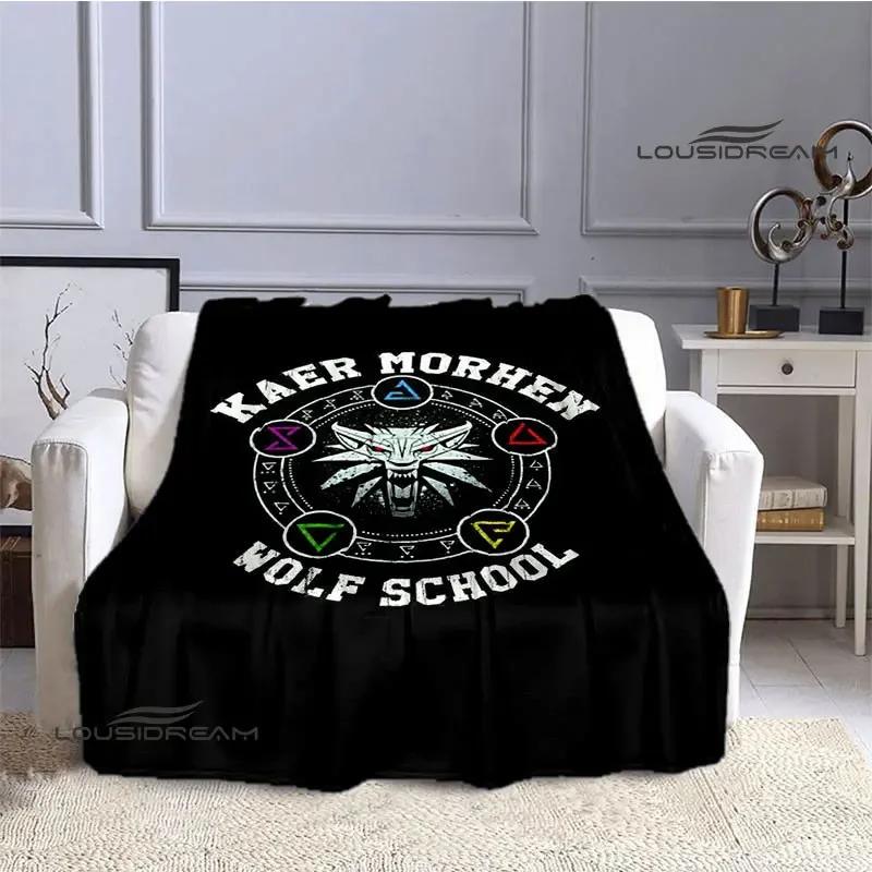 W-Witcher game Printing blanket Flange Warm blanket picnic blanket Home travel blanket bed linings Birthday Gift picnic blanket
