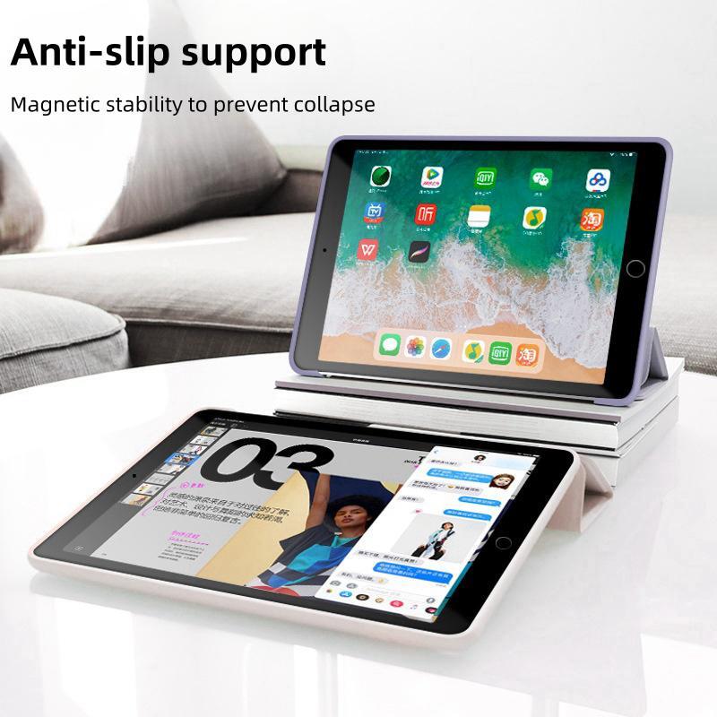 tablet covers & cases Arrival Fashionable Soft PU Silicone Cover with Pen Holder for iPad 10.2 9th Generation 2021 Tablet Covers & Cases