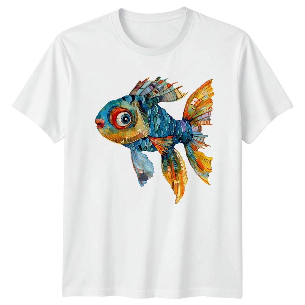 Colorful Artistic Fish TShirt Aquatic Wildlife Birthday Gift For Him And Her S