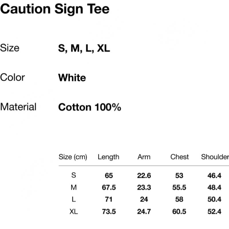 Thisisneverthat Caution Sign Tee White