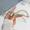 Vintage Anti Blue Light Glasses Frames Round Lens Myopia Optical Mirror Metal Anti UV Clear Eyewear Ultra Light Frame Unisex