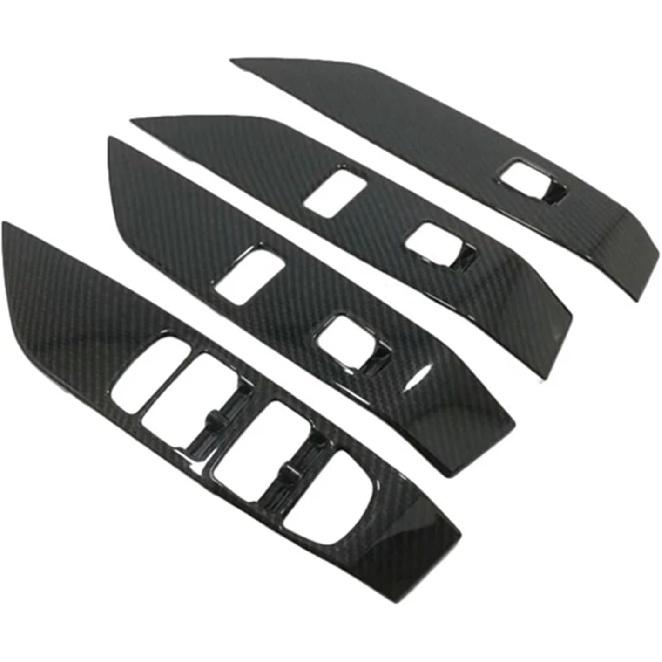 Car Window Glass Lift Button Cover Car Door Armrest Trim Cover Window Button Frame Glass Switch Door Armrest Lift Modification Fit for Jaguar E-PACE