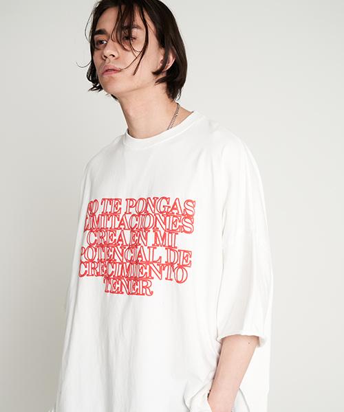 Tener Foam Printed Open Boxy Shirt White F