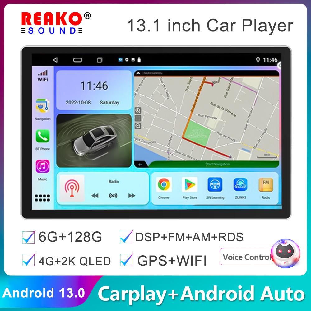13" Inch 2 Din Car Android Radio Stereo Video Player GPS 2din Universal CarPlay Auto Multimedia Stereo 2 DIN For Style