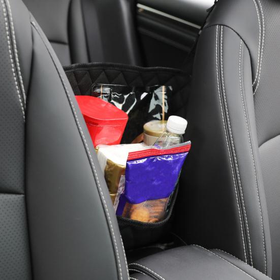Large Capacity Car Seat Back Middle Organizer Elastic Storage Bag Holder Pouch