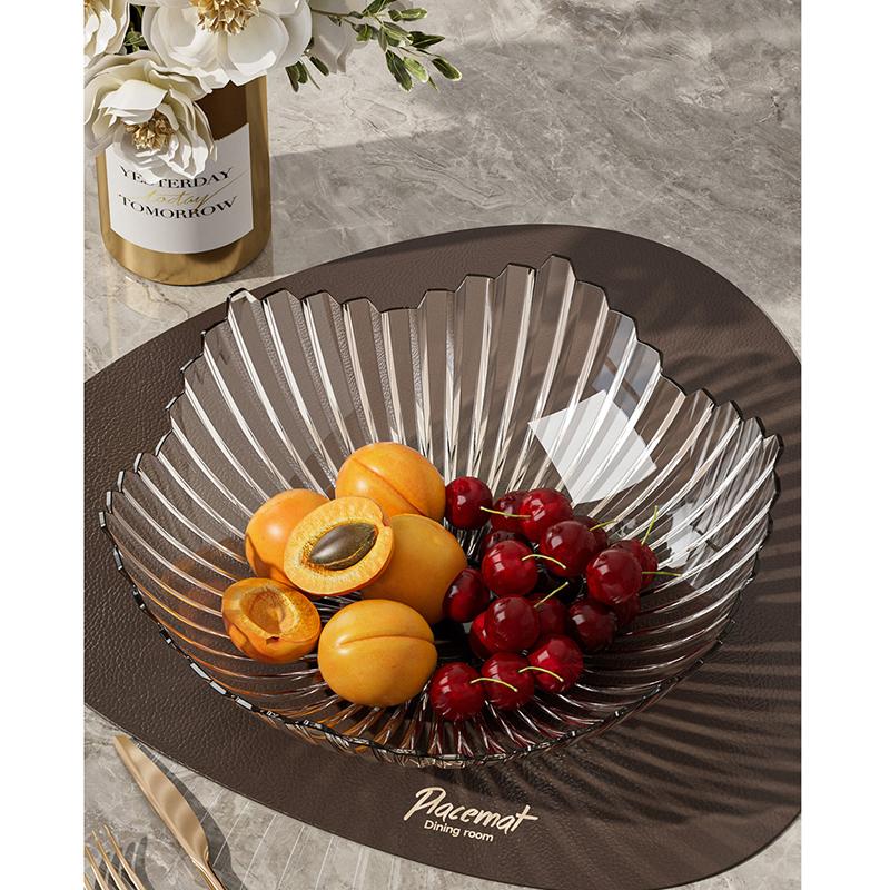 Luxury Vertical Ribbed Flower-Shaped Fruit Bowl