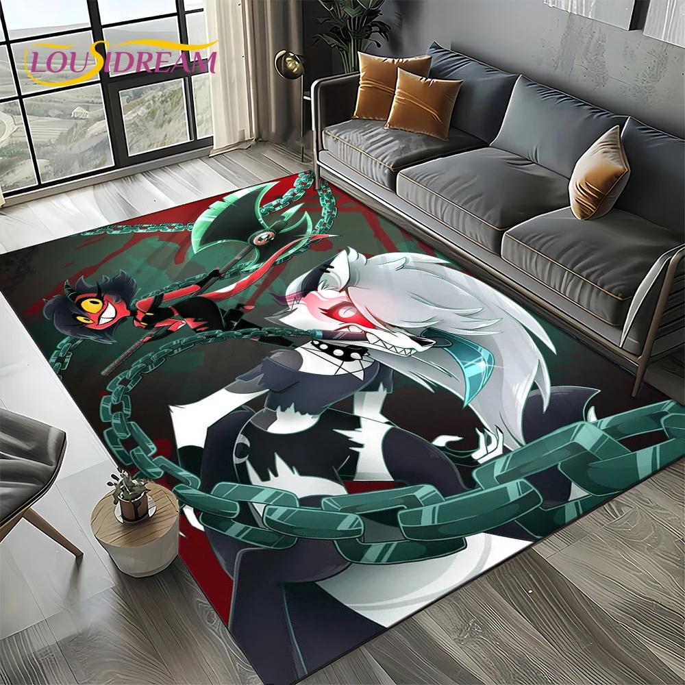 2025 H-Helluva Boss Blitzo Cartoon Carpet Rug for Bedroom Living Room Home Sofa Decoration,kids Game Play Decor Floor Mat Gift